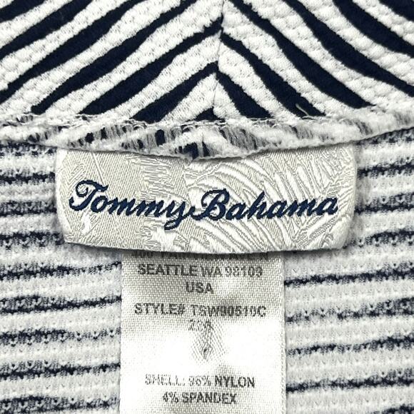 Tommy Bahama Size M Island Cays Stripe Lace-Up Spa Dress Swim Cover-Up Coastal - Picture 5 of 6